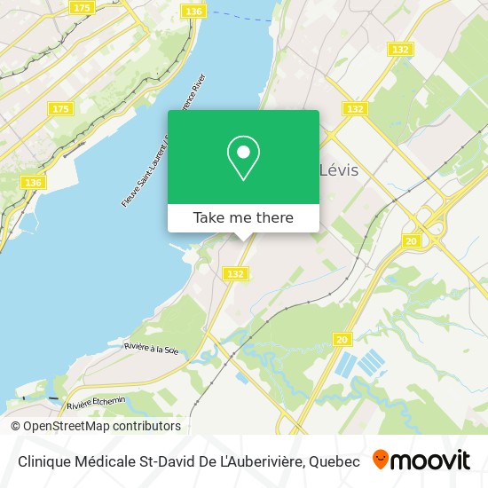 Clinique Médicale St-David De L'Auberivière map