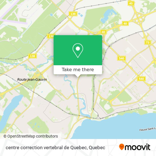 centre correction vertebral de Quebec map