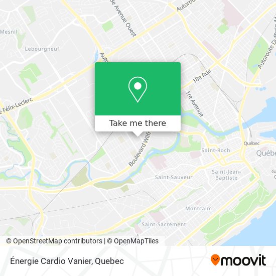 Énergie Cardio Vanier map