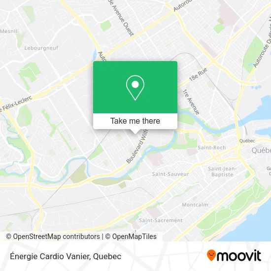 Énergie Cardio Vanier map