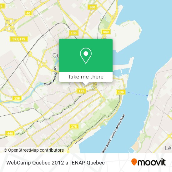 WebCamp Québec 2012 à l'ENAP map