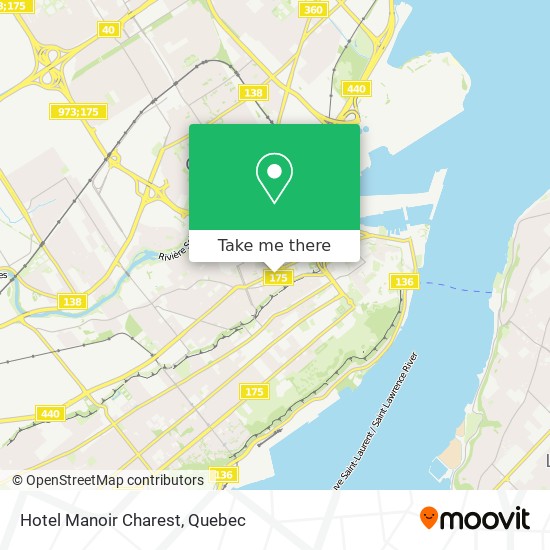 Hotel Manoir Charest map