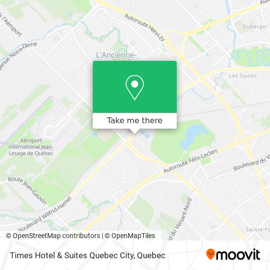 Times Hotel & Suites Quebec City map