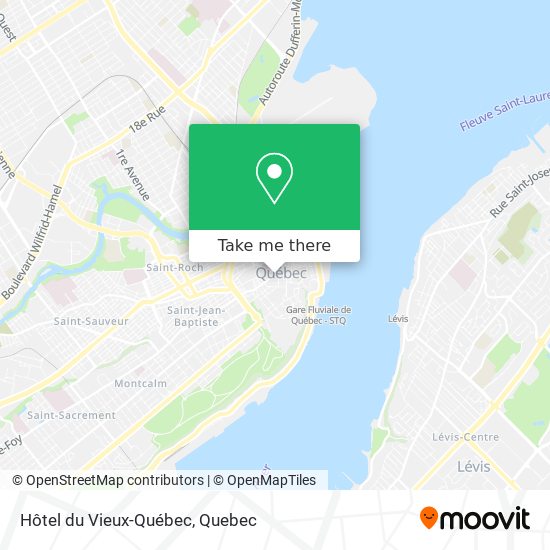 Hôtel du Vieux-Québec map