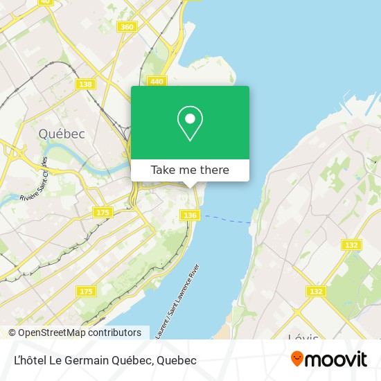 L’hôtel Le Germain Québec map