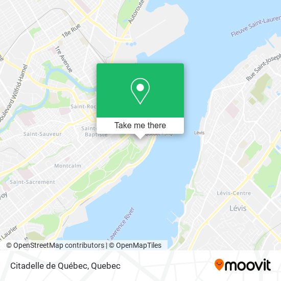 Citadelle de Québec map