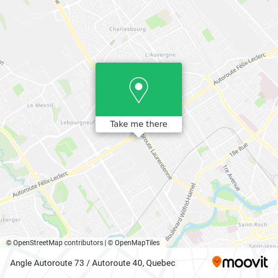 Angle Autoroute 73 / Autoroute 40 map