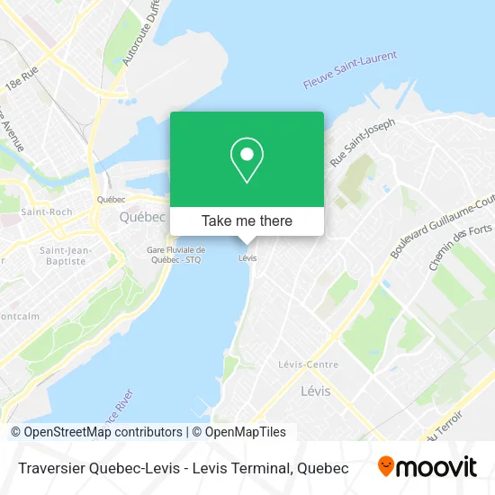 Traversier Quebec-Levis - Levis Terminal map