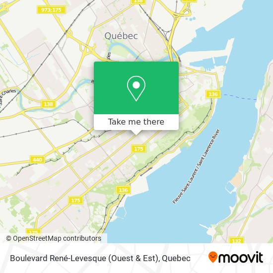 Boulevard  René-Levesque (Ouest & Est) map