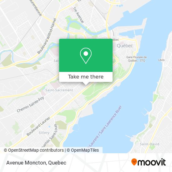 Avenue Moncton map