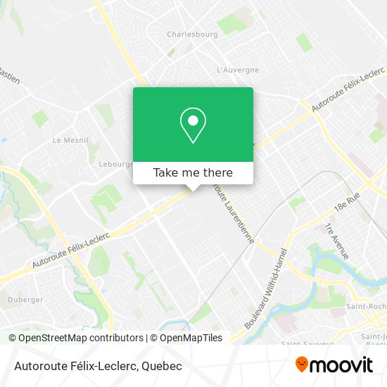 Autoroute Félix-Leclerc map