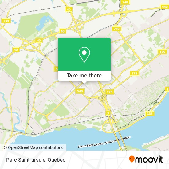 Parc Saint-ursule map