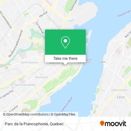 Parc de la Francophonie map