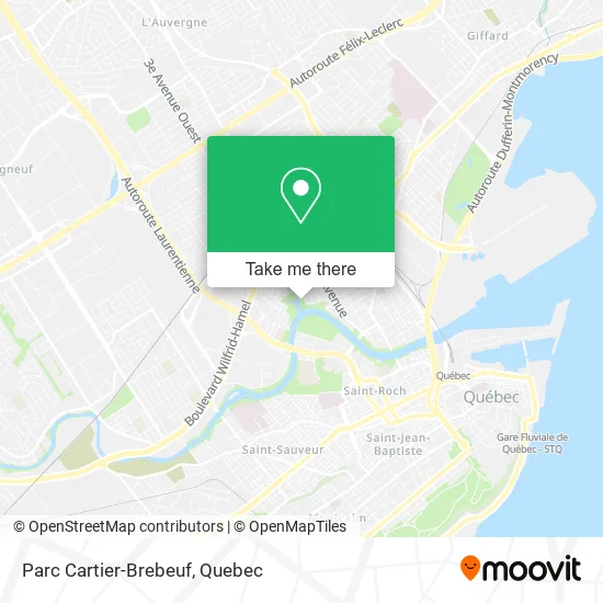 Parc Cartier-Brebeuf map
