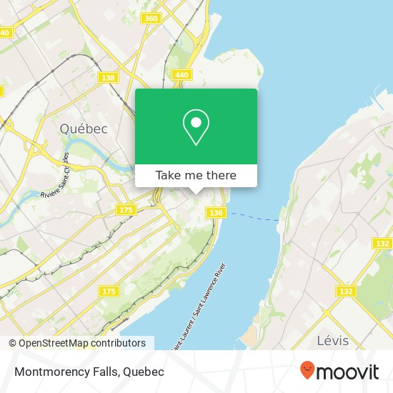 Montmorency Falls map