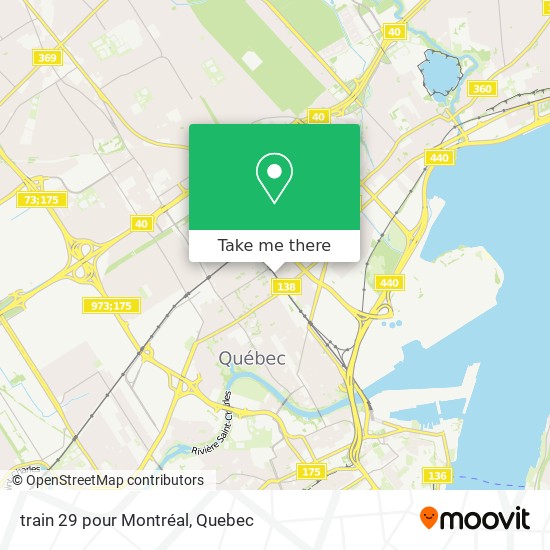 train 29 pour Montréal map