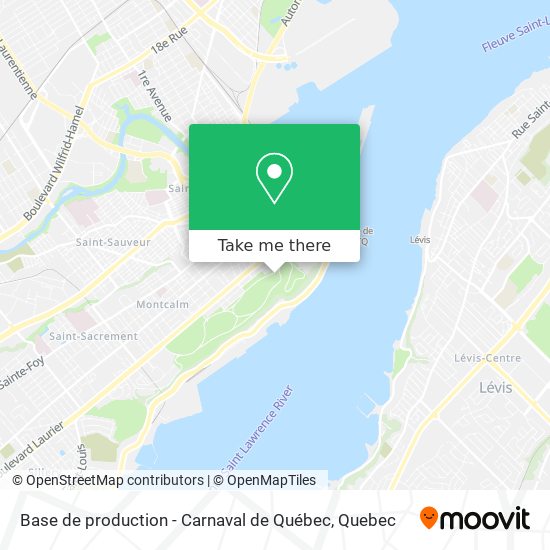 Base de production - Carnaval de Québec map