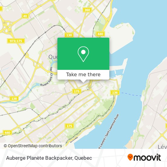 Auberge Planète Backpacker map