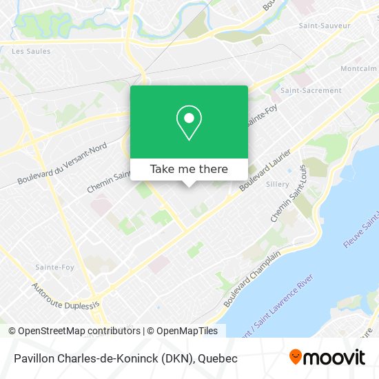 Pavillon Charles-de-Koninck (DKN) map
