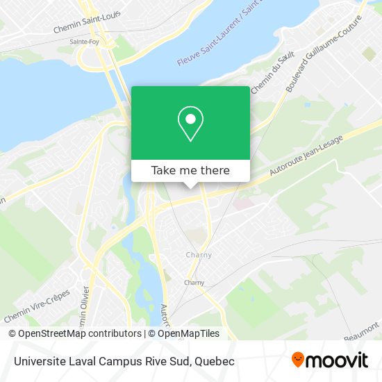 Universite Laval Campus Rive Sud map