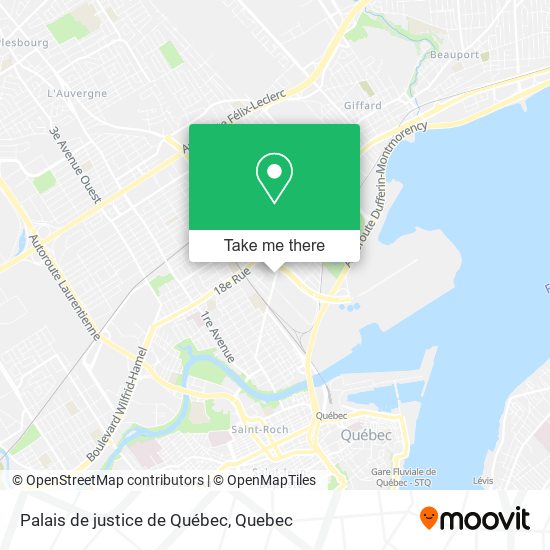 Palais de justice de Québec map