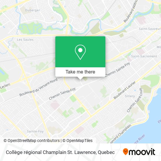 Collège régional Champlain St. Lawrence map