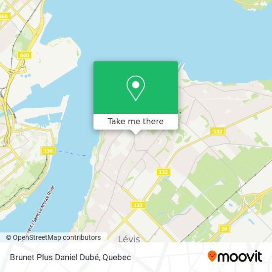Brunet Plus Daniel Dubé map