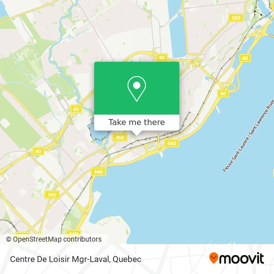 Centre De Loisir Mgr-Laval map
