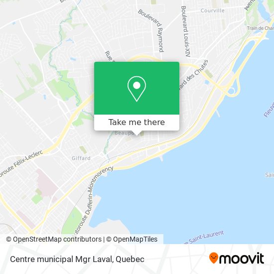 Centre municipal Mgr Laval map