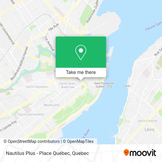 Nautilus Plus - Place Québec map