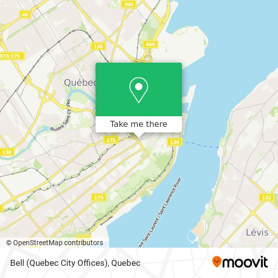 Bell (Quebec City Offices) map