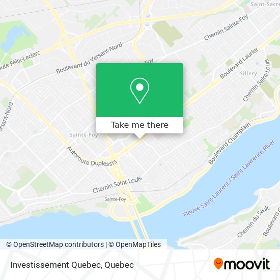 Investissement Quebec map