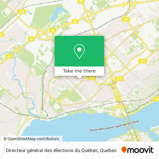 Directeur général  des élections du Québec map