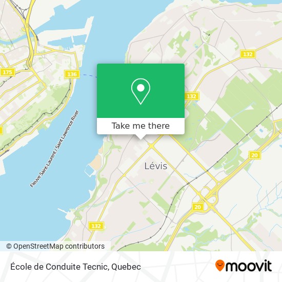 École de Conduite Tecnic map