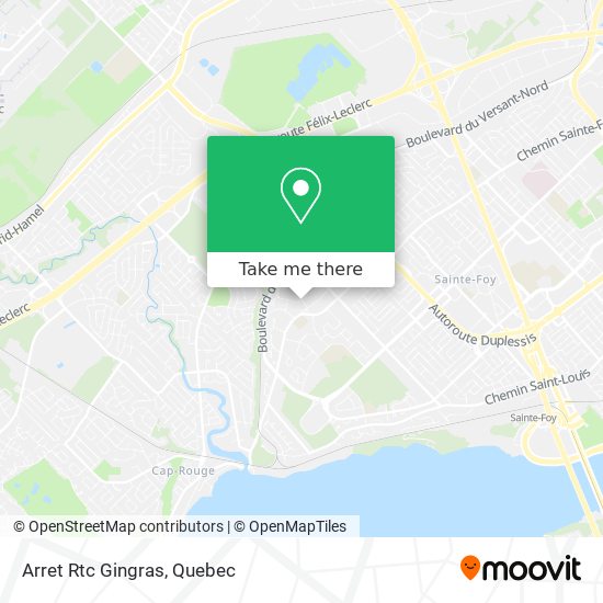 Arret Rtc Gingras map
