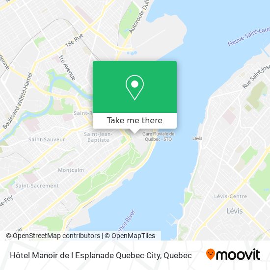 Hôtel Manoir de l Esplanade Quebec City map