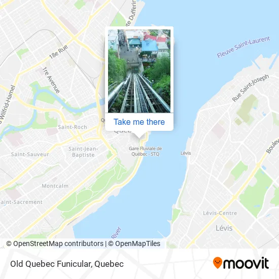 Old Quebec Funicular map