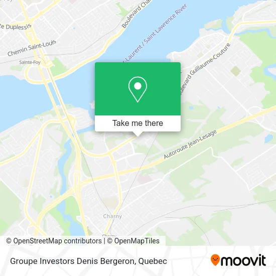 Groupe Investors Denis Bergeron map