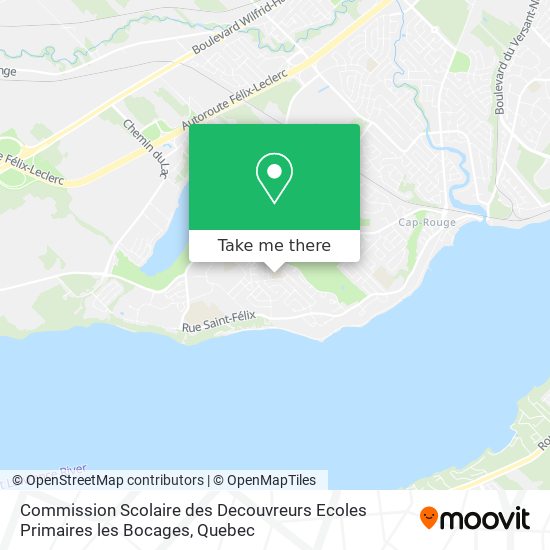 Commission Scolaire des Decouvreurs Ecoles Primaires les Bocages map