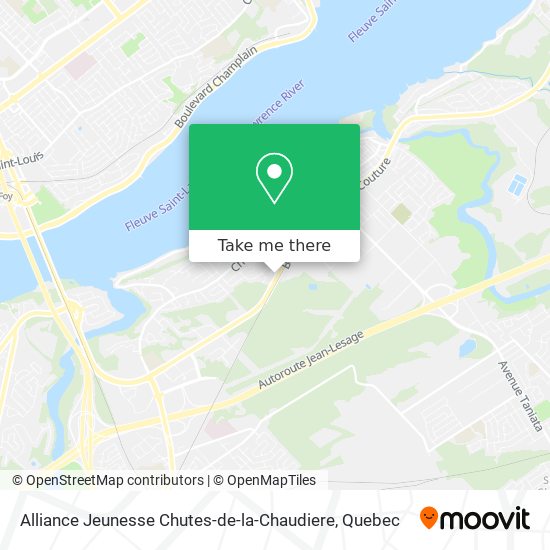 Alliance Jeunesse Chutes-de-la-Chaudiere map