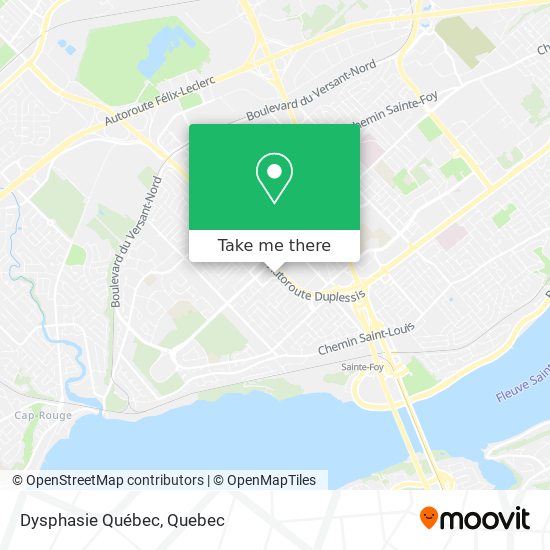 Dysphasie Québec map