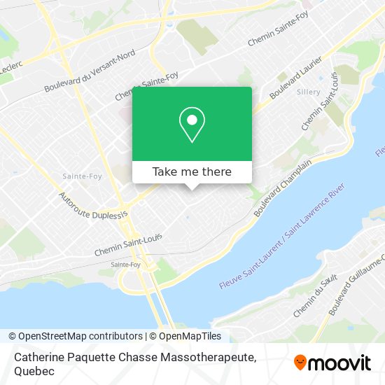 Catherine Paquette Chasse Massotherapeute map
