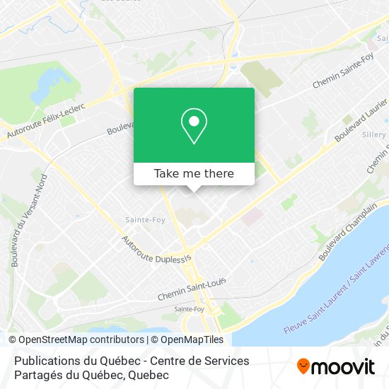 Publications du Québec - Centre de Services Partagés du Québec map