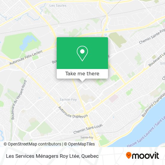 Les Services Ménagers Roy Ltée map