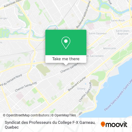Syndicat des Professeurs du College F-X Garneau map