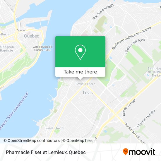 Pharmacie Fiset et Lemieux map