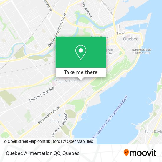 Quebec Alimentation QC map