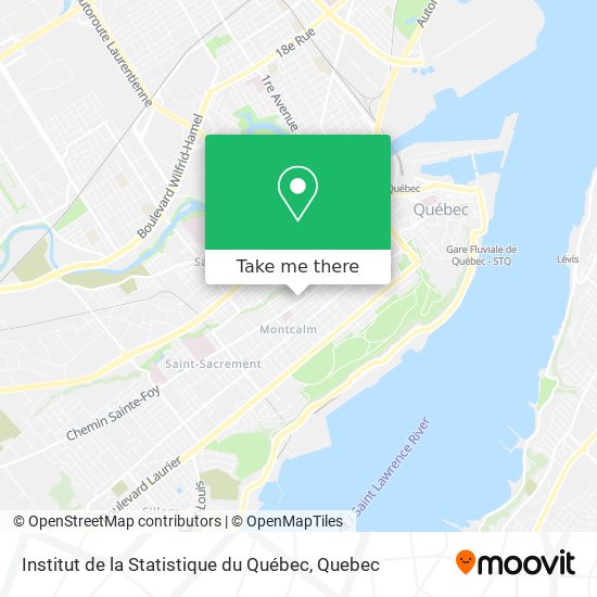 Institut de la Statistique du Québec map