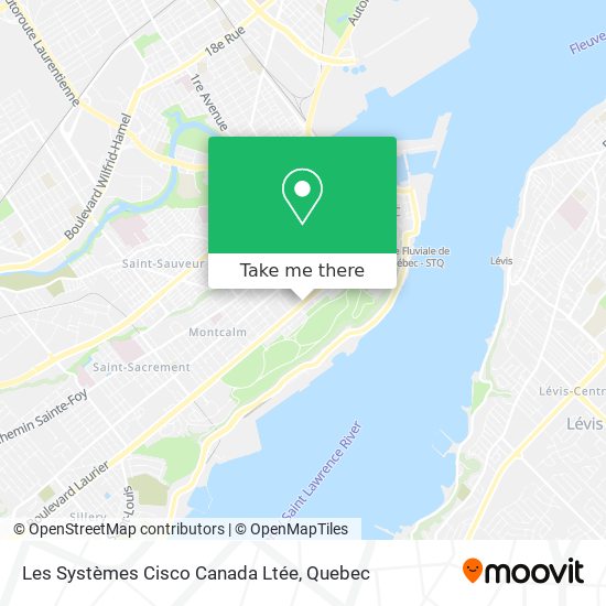 Les Systèmes Cisco Canada Ltée map