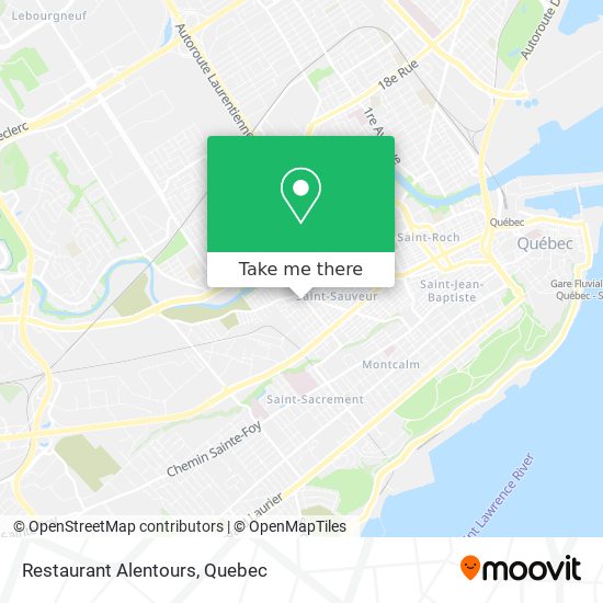 Restaurant Alentours map